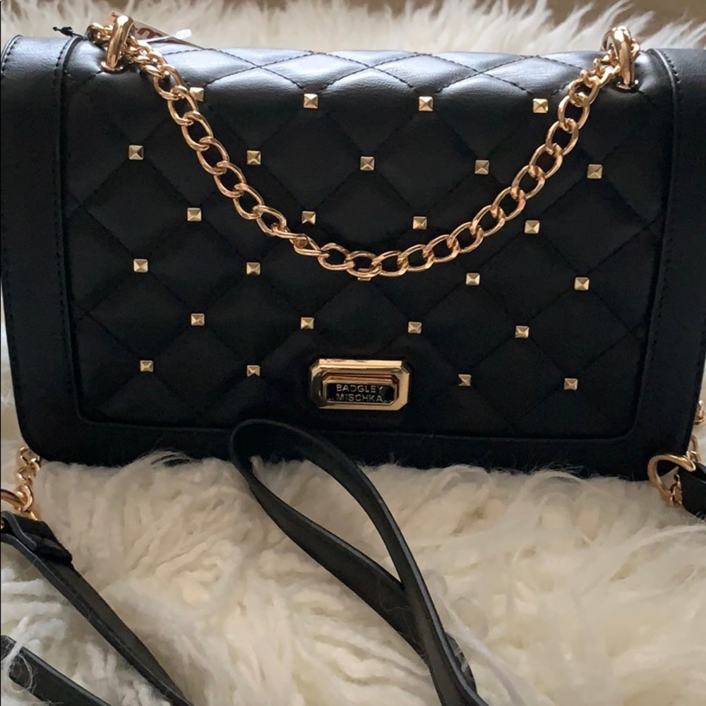 Badgley Mischka crossbody with square studs